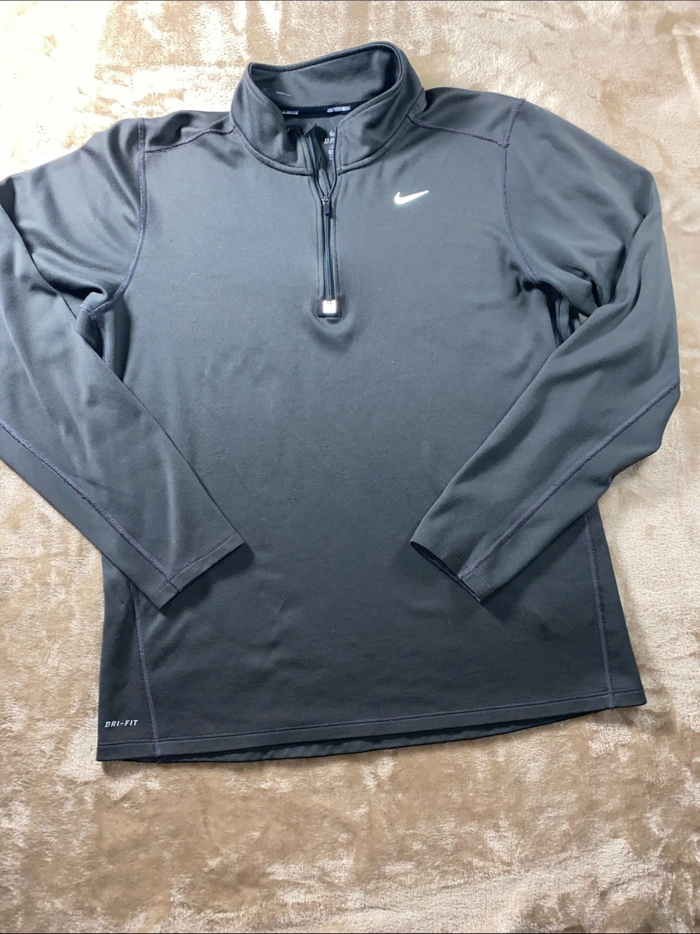 Nike Gray Quarter-Zip Dri-FIT Performance Jacket